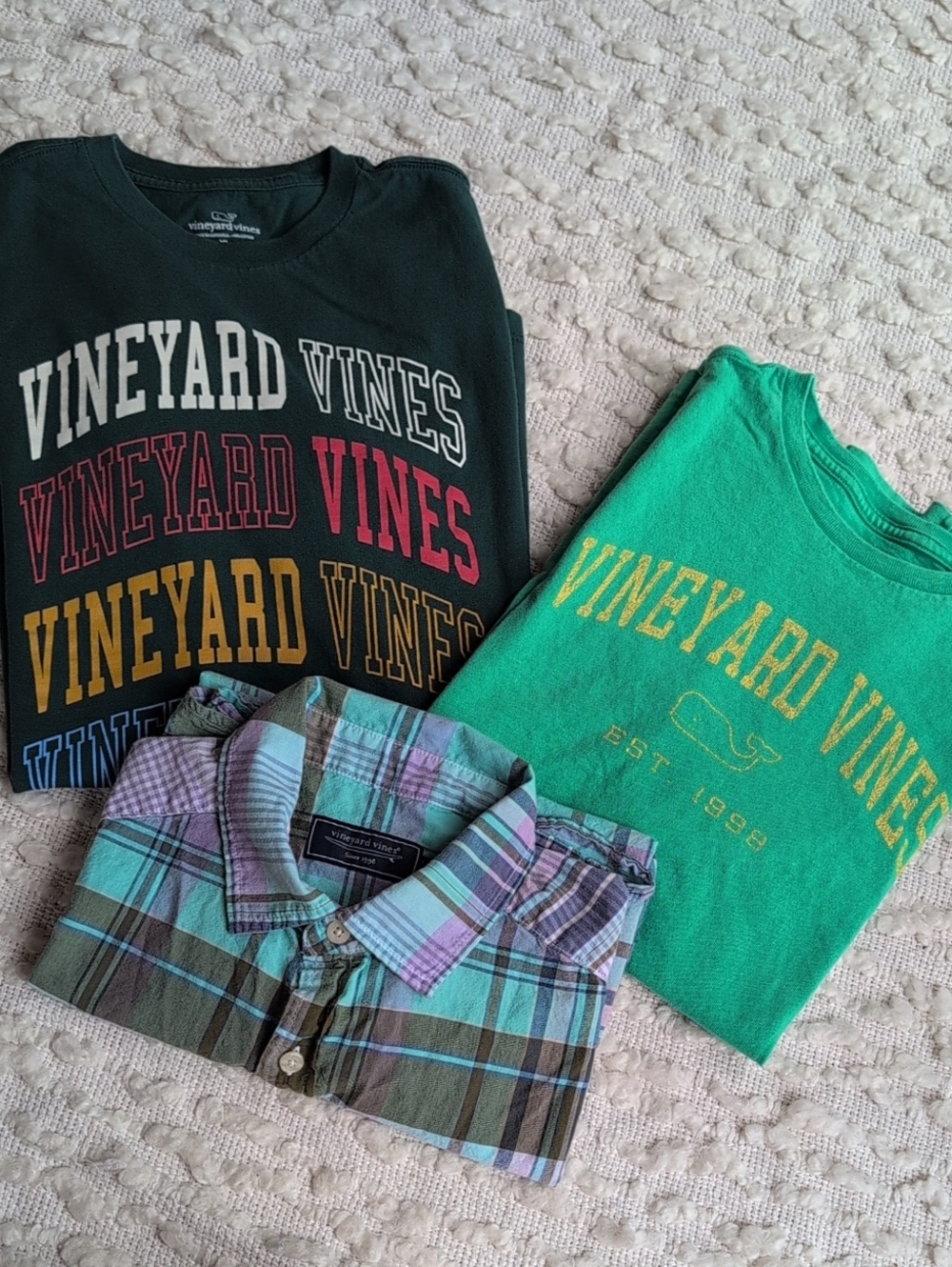 Vineyard Vines Boys XL Mens Small Bundle Lot Tees Button Up Short Sleeve